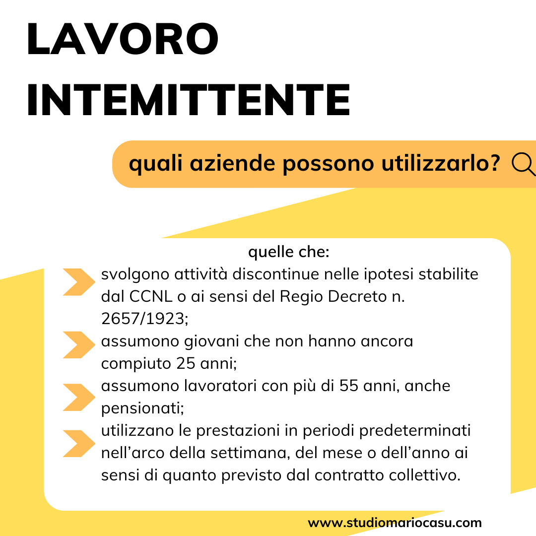 LAVORO INTERMITTENTE