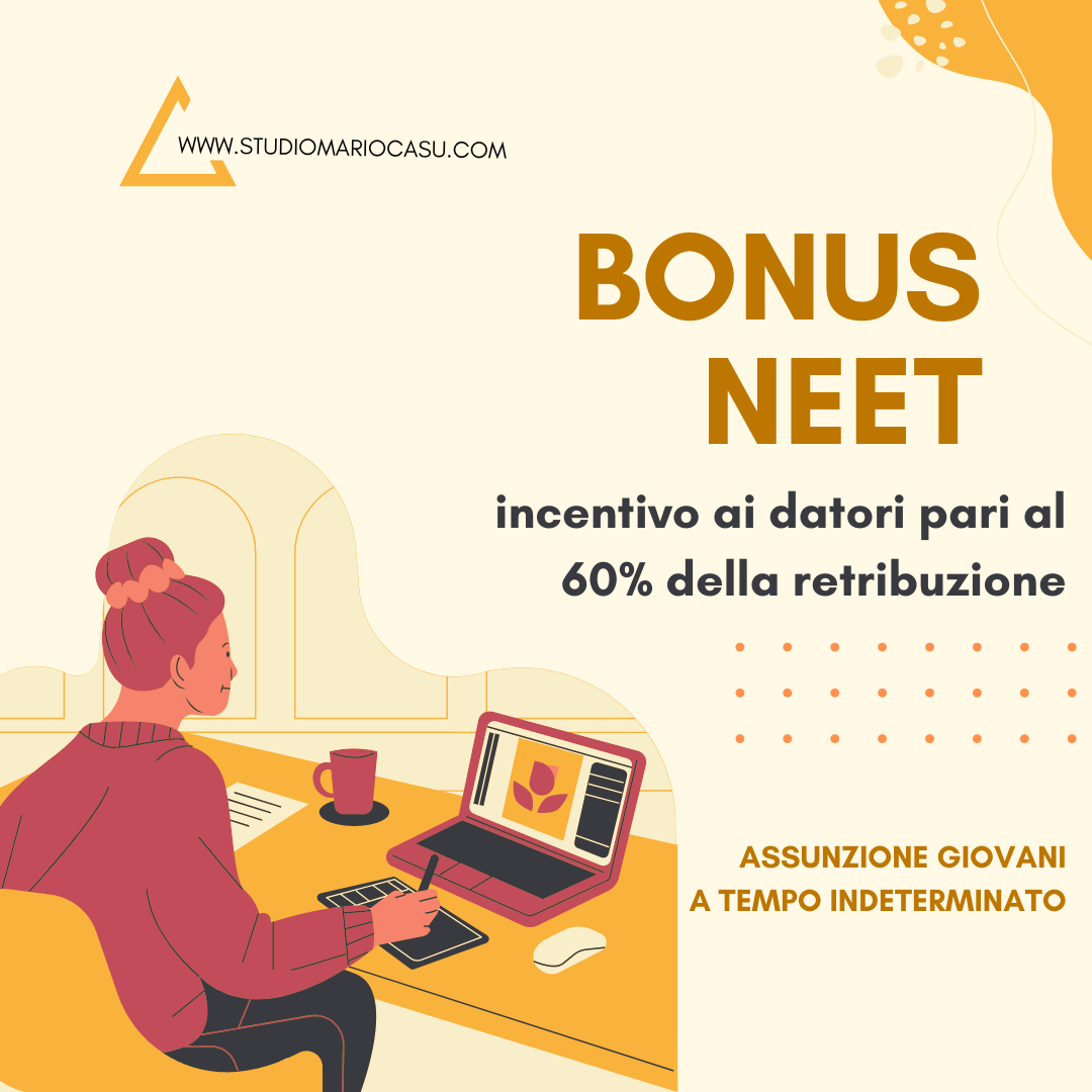 BONUS FINO AL 60% PER ASSUMERE NEET